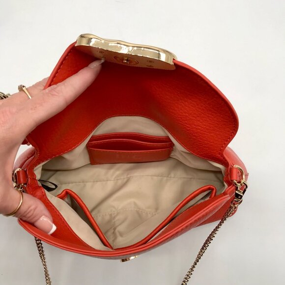 I.N.C. International Concepts Orange Avahh Sculpted Clutch Bag - Picture 10 of 11
